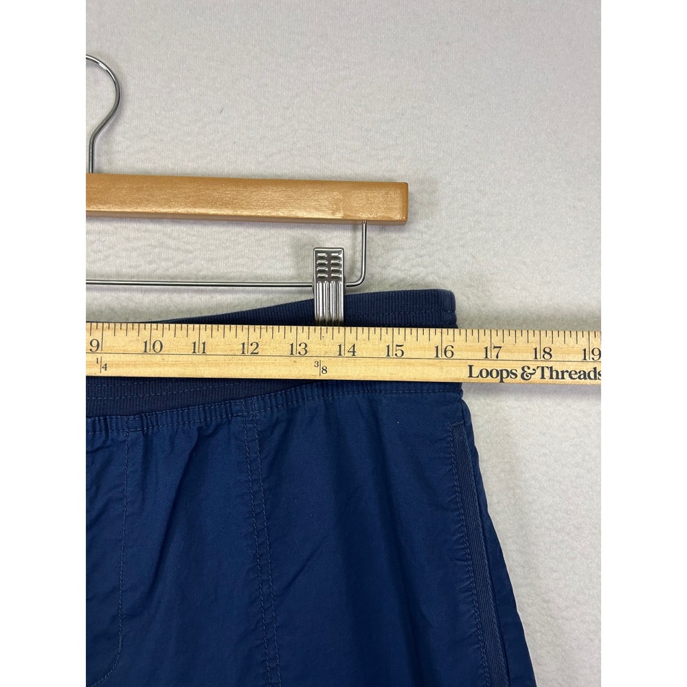 Coastal Grandma Chico's Women 12 Blue Wide Leg Pull On Cropped Pants - Picture 7 of 12